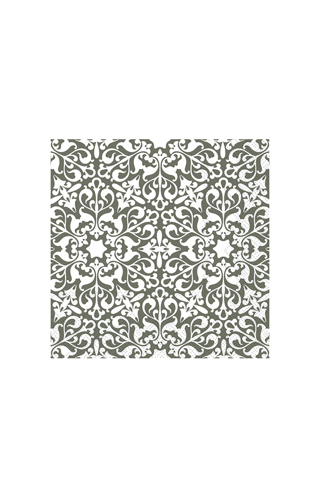 Napkin w/ Pattern - Olive