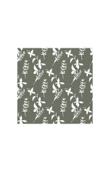 Napkin w/ Flowers - Moss Green