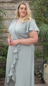 Rowe High/Low Gown - Sage