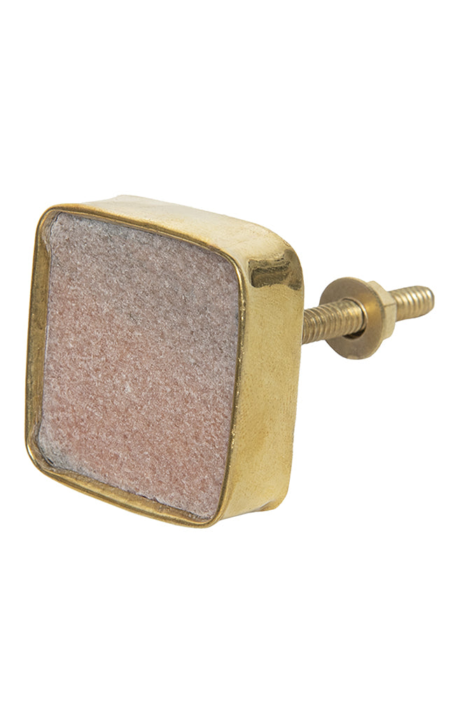 Rounded Square Knob - Gold