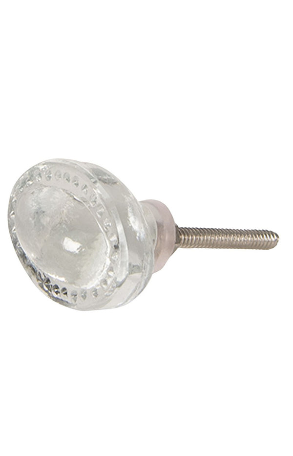 Glass Oval Doorknob - D4x3cm - Transparent