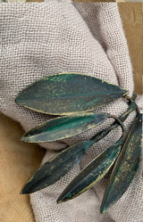Small Antique Leaves Napkin Ring