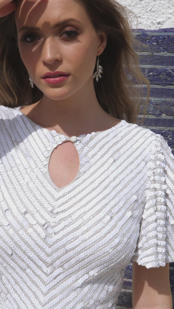 Robyn Dress (Hand Beaded) - Ivory