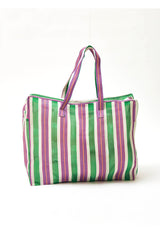 Large Striped Bag- Purple