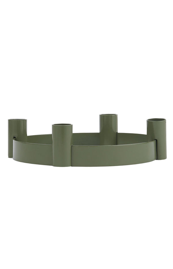 Advent candle holder dusty green