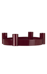 Advent candle holder bordeaux