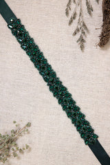 Clynton Beaded Belt - Forest Green