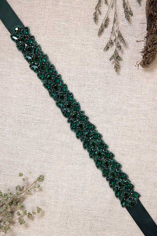 Clynton Beaded Belt - Forest Green