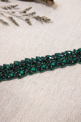 Clynton Beaded Belt - Forest Green
