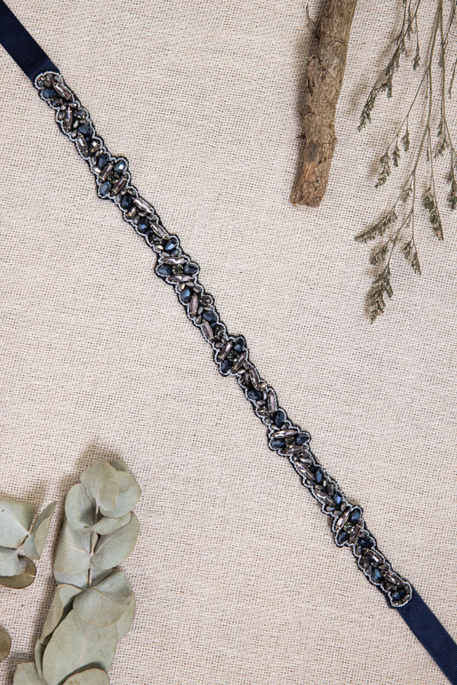 Baker Beaded Belt - Midnight