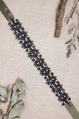 Palmer Beaded Belt - Olive