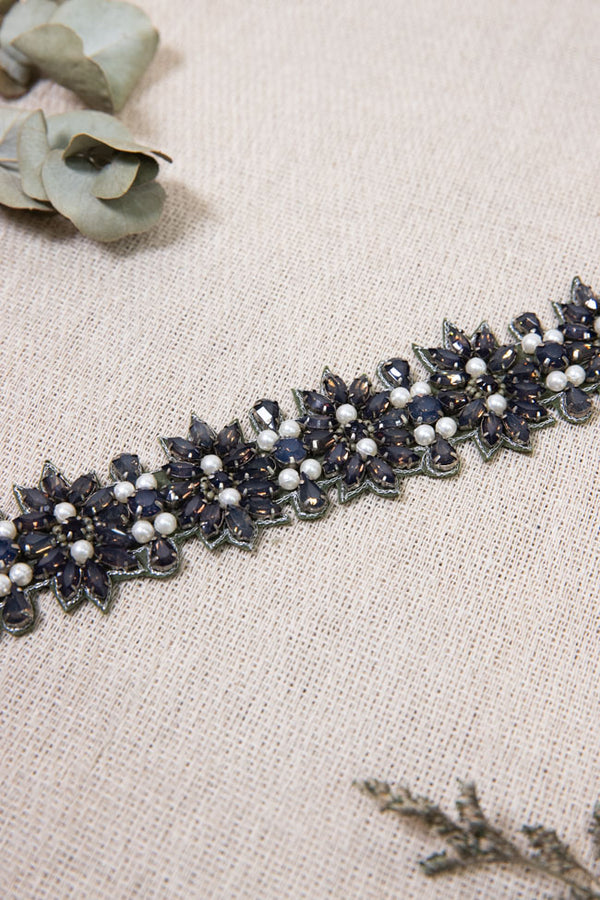 Palmer Beaded Belt - Olive