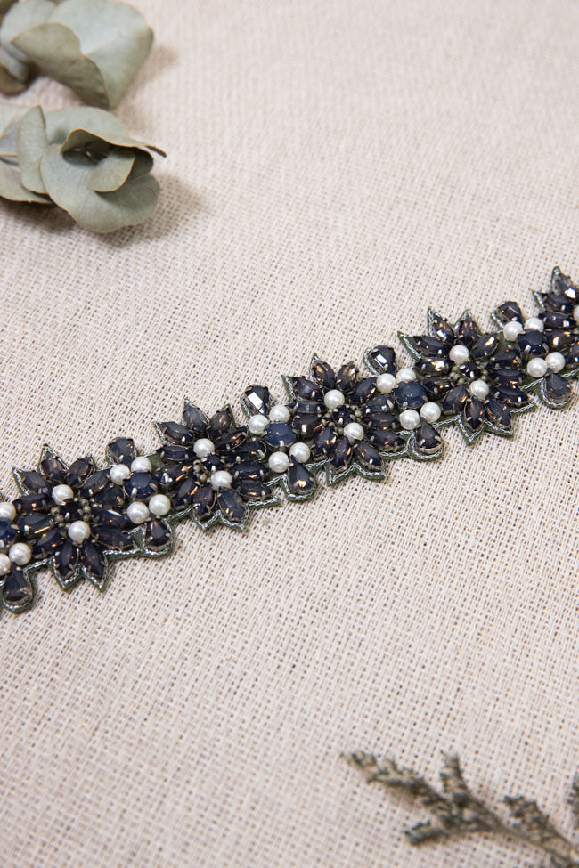 Palmer Beaded Belt - Olive