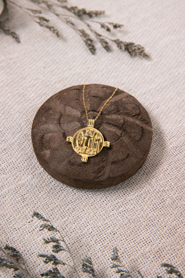 Rosetta Long Steel Necklace