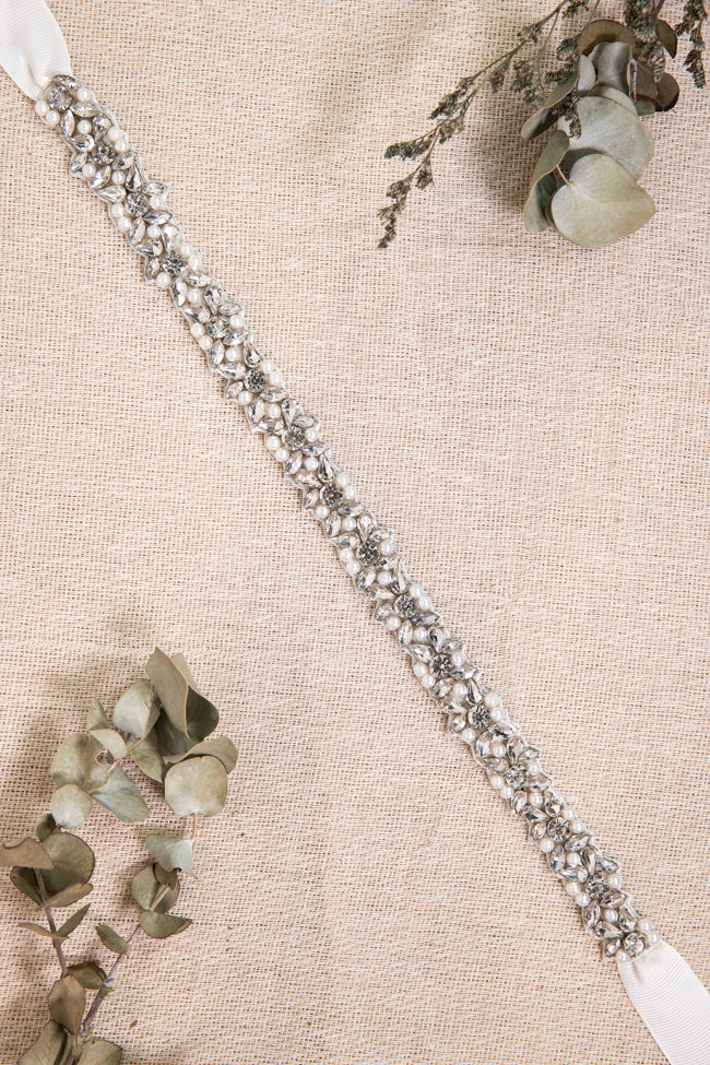 Dayton Beaded Belt - Ivory