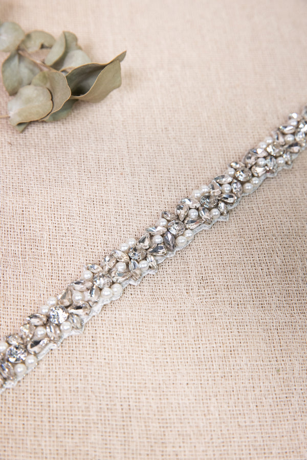 Dayton Beaded Belt - Ivory