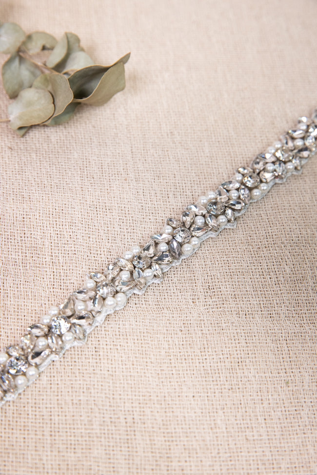 Dayton Beaded Belt - Ivory