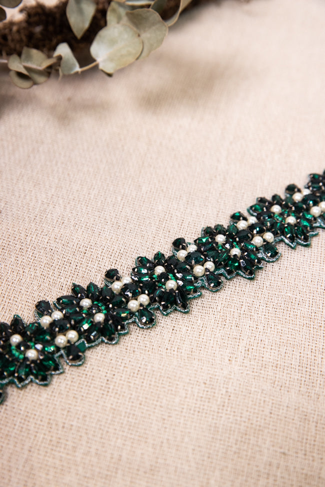 Palmer Beaded Belt - Green