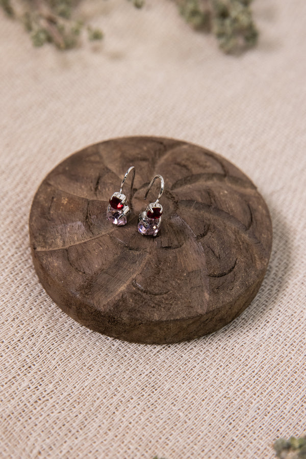 Panola Earrings - Burgundy/Pink