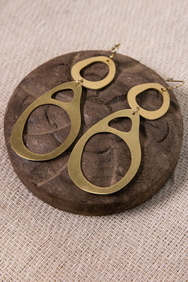 Laine Earrings - Brass