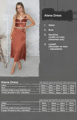 Alena Midi Dress - Rust