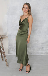 Alena Midi Dress - M1 - Olive
