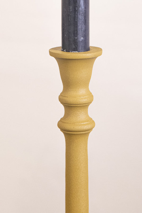 FREJA Candle holder - Mustard - 13xH36 cm