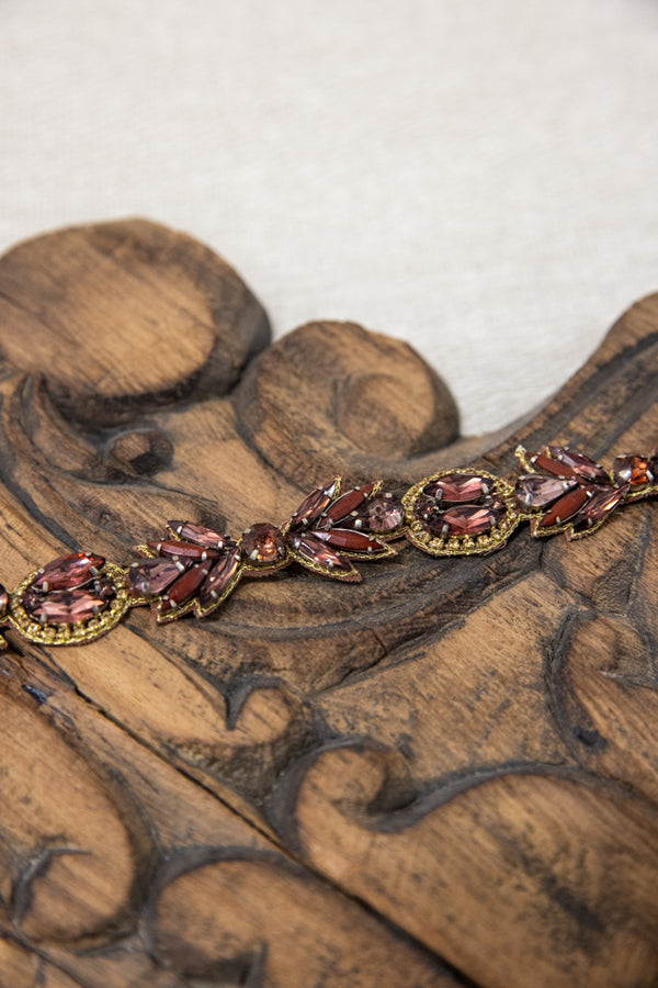 Sabine Beaded Belt - Rust