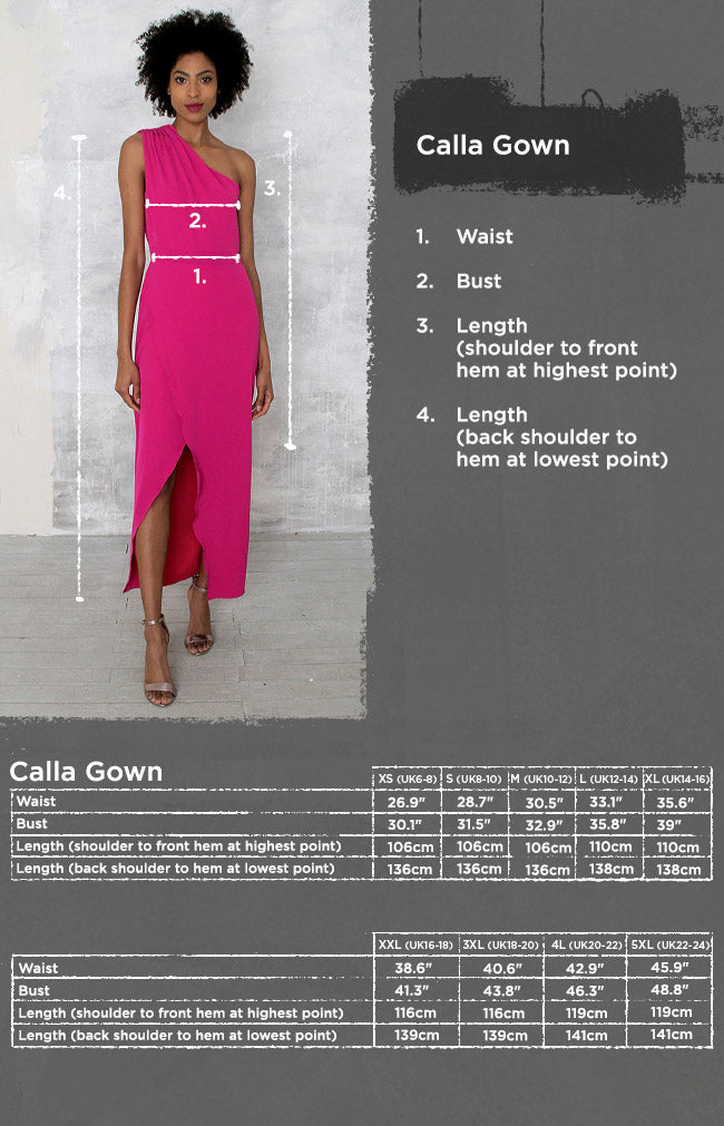 Calla Gown - Fuchsia
