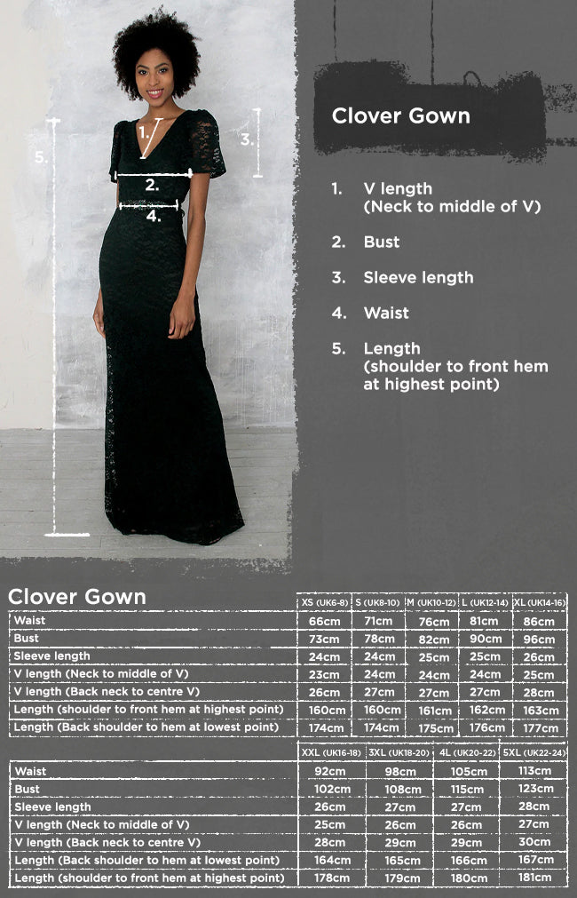 Clover Gown - Forest Green