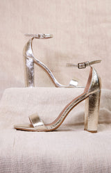 Delilah Heels - Textured Gold