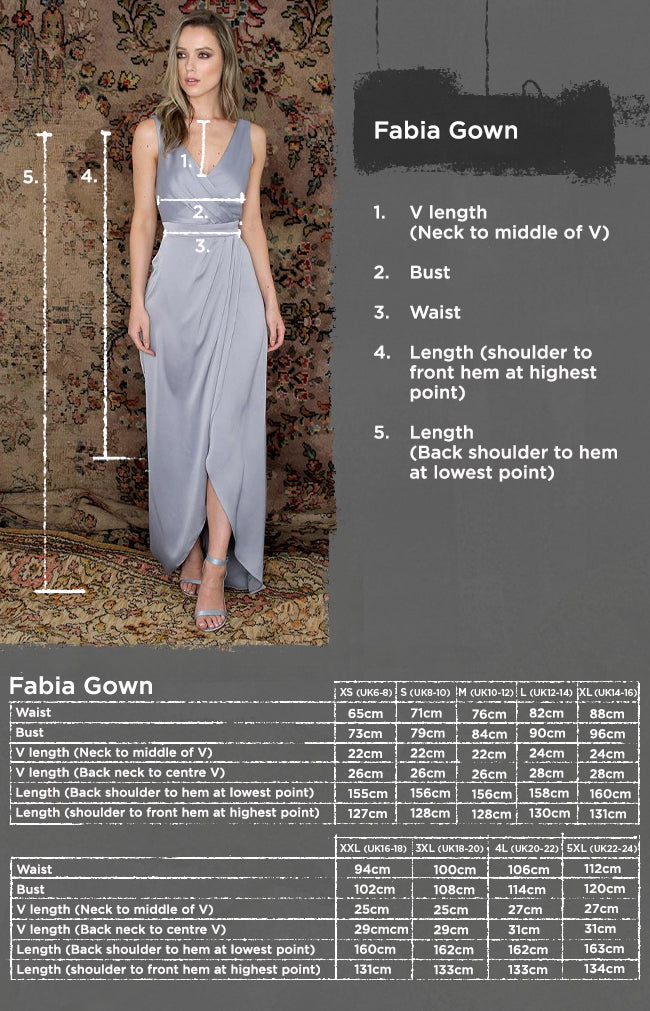 Fabia High Back Gown - Sage