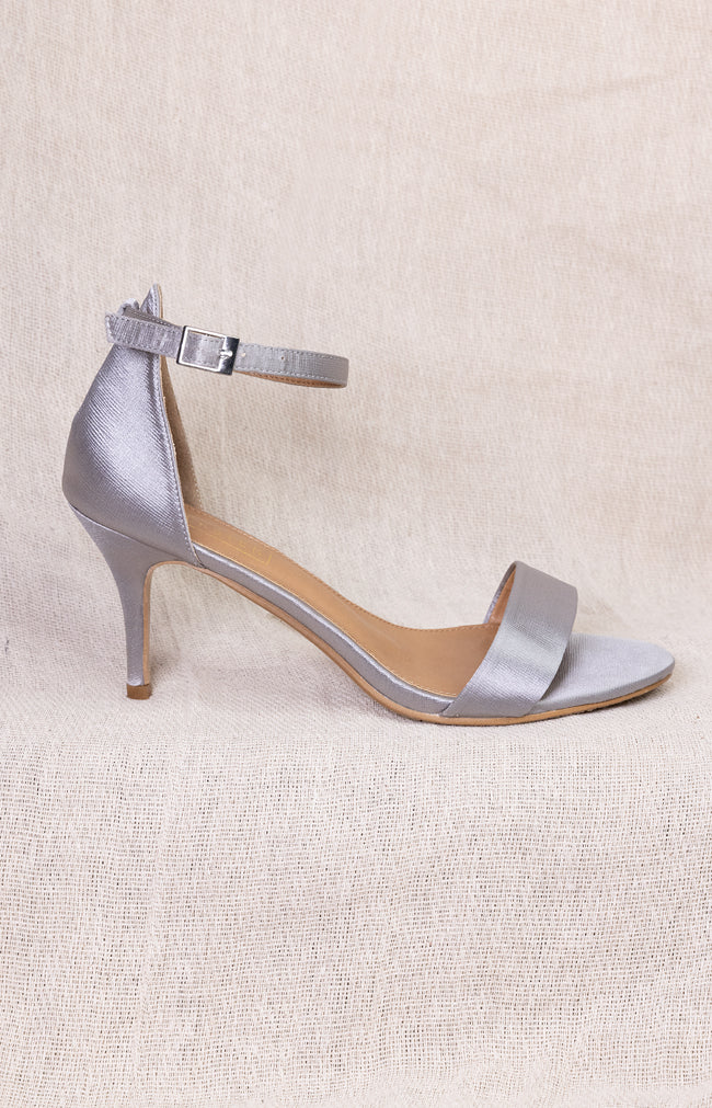Cassie Heels - Antique Silver