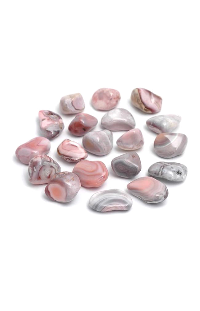 Grey & Pink Agate Tumblestone
