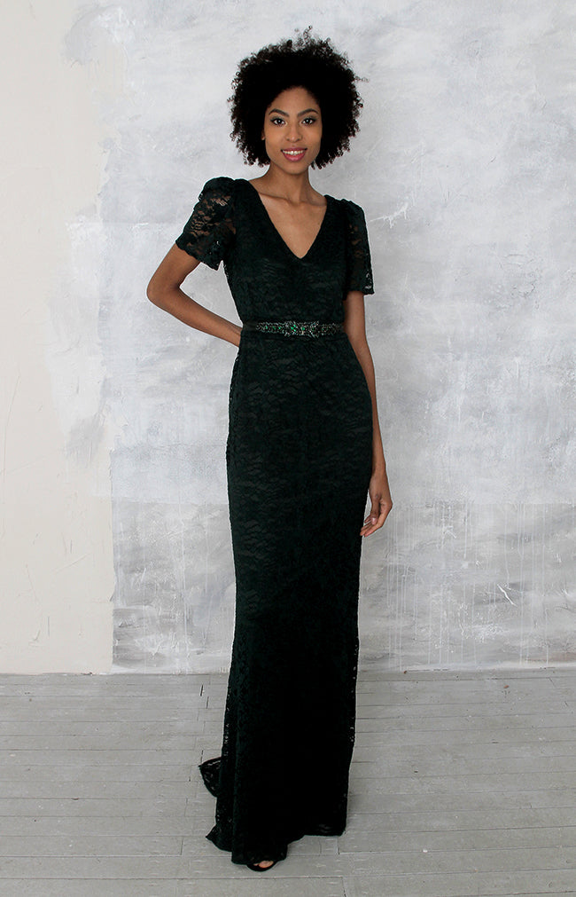 Clover Gown - Forest Green