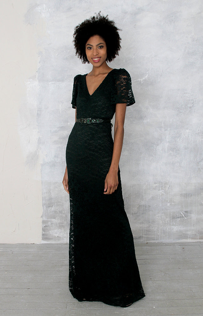 Clover Gown - Forest Green