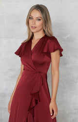 Rowe High/Low Gown - Burgundy