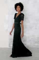 Clover Gown - Forest Green