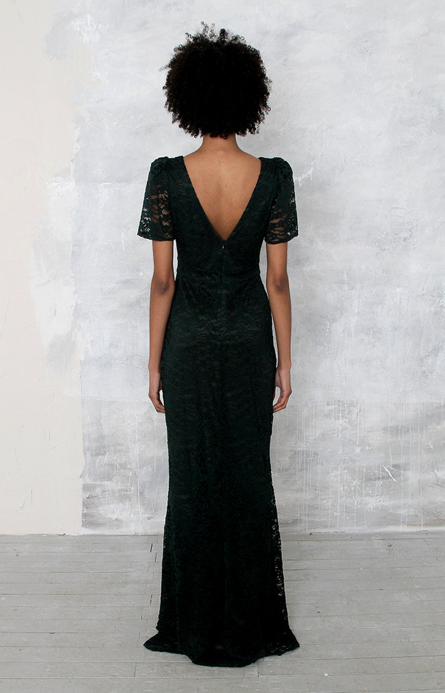Clover Gown - Forest Green