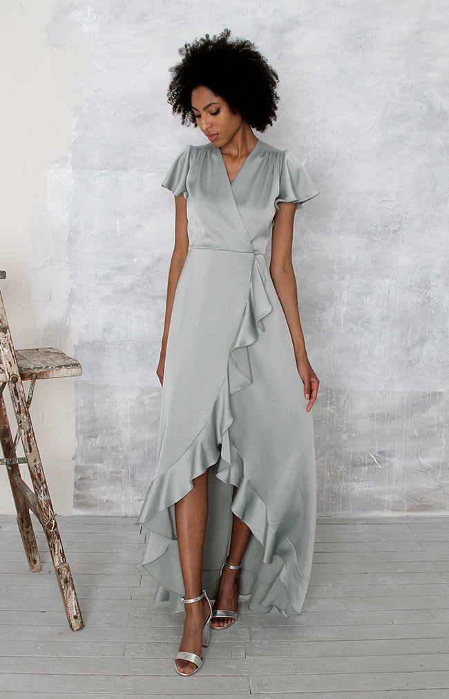 Rowe High/Low Gown - Sage