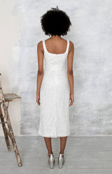 Eviana Hand Beaded Dress - Ivory