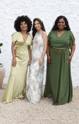 Zana Satin Gown - Sand