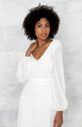 Aryana Hand Beaded Mini Dress - Ivory