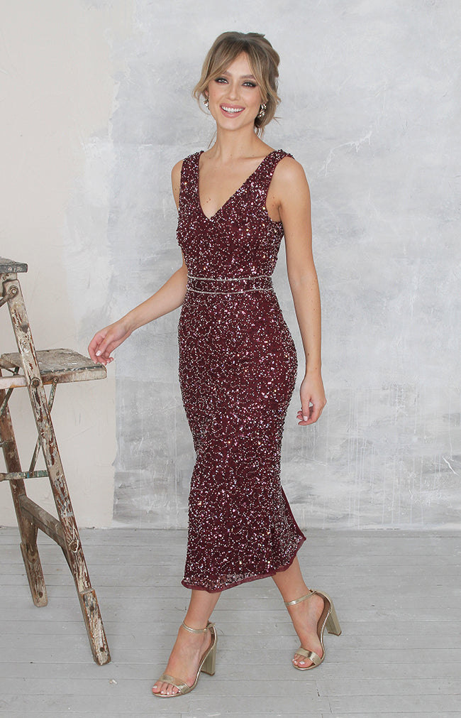 Seraphina Dress - Burgundy