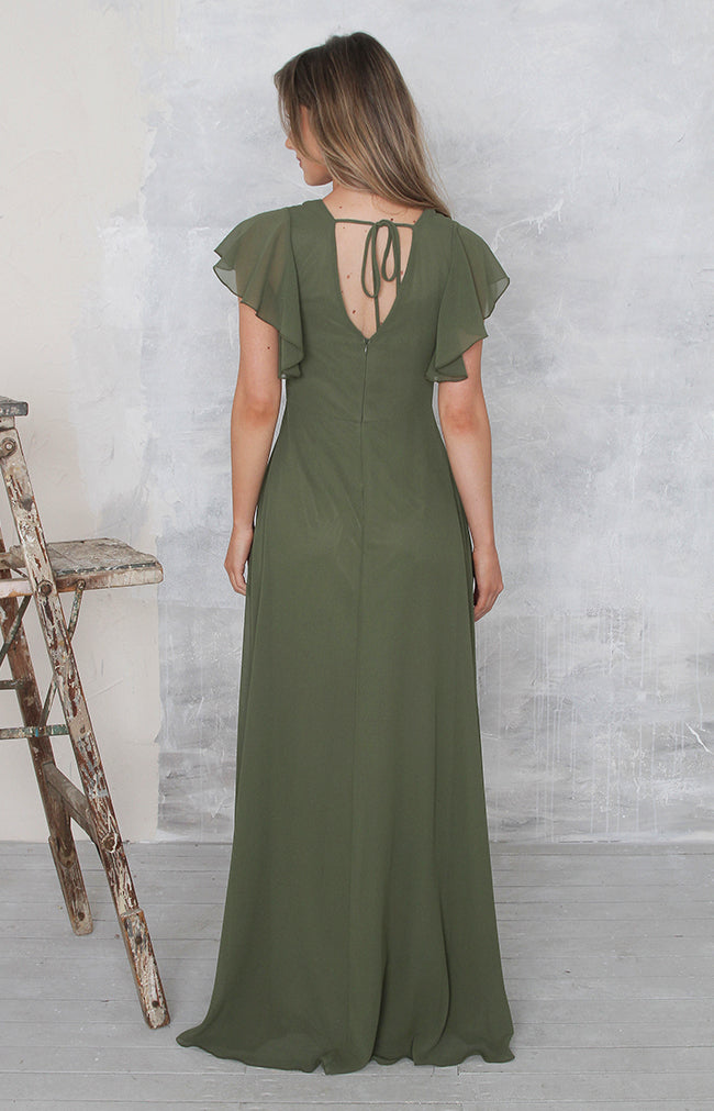 Maye Gown - Olive Green