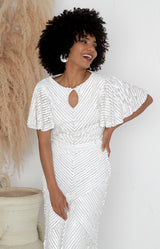 Robyn Dress (Hand Beaded) - Ivory