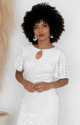 Robyn Dress (Hand Beaded) - Ivory
