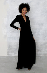 Helene Velvet Gown - Black