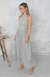 Miley Tulle Midi Skirt - Sage