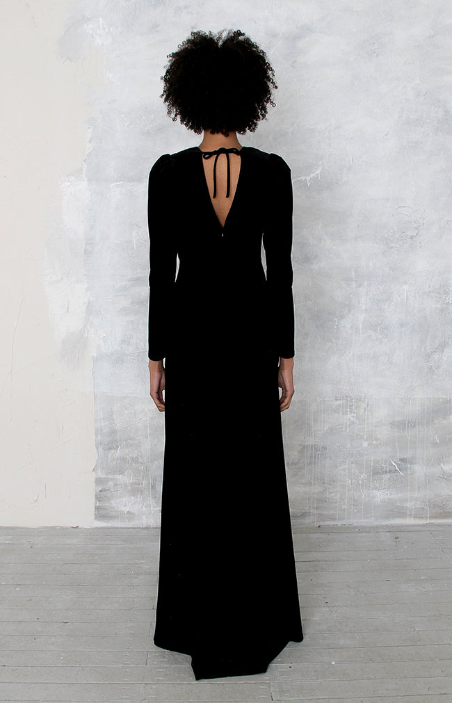 Helene Velvet Gown - Black